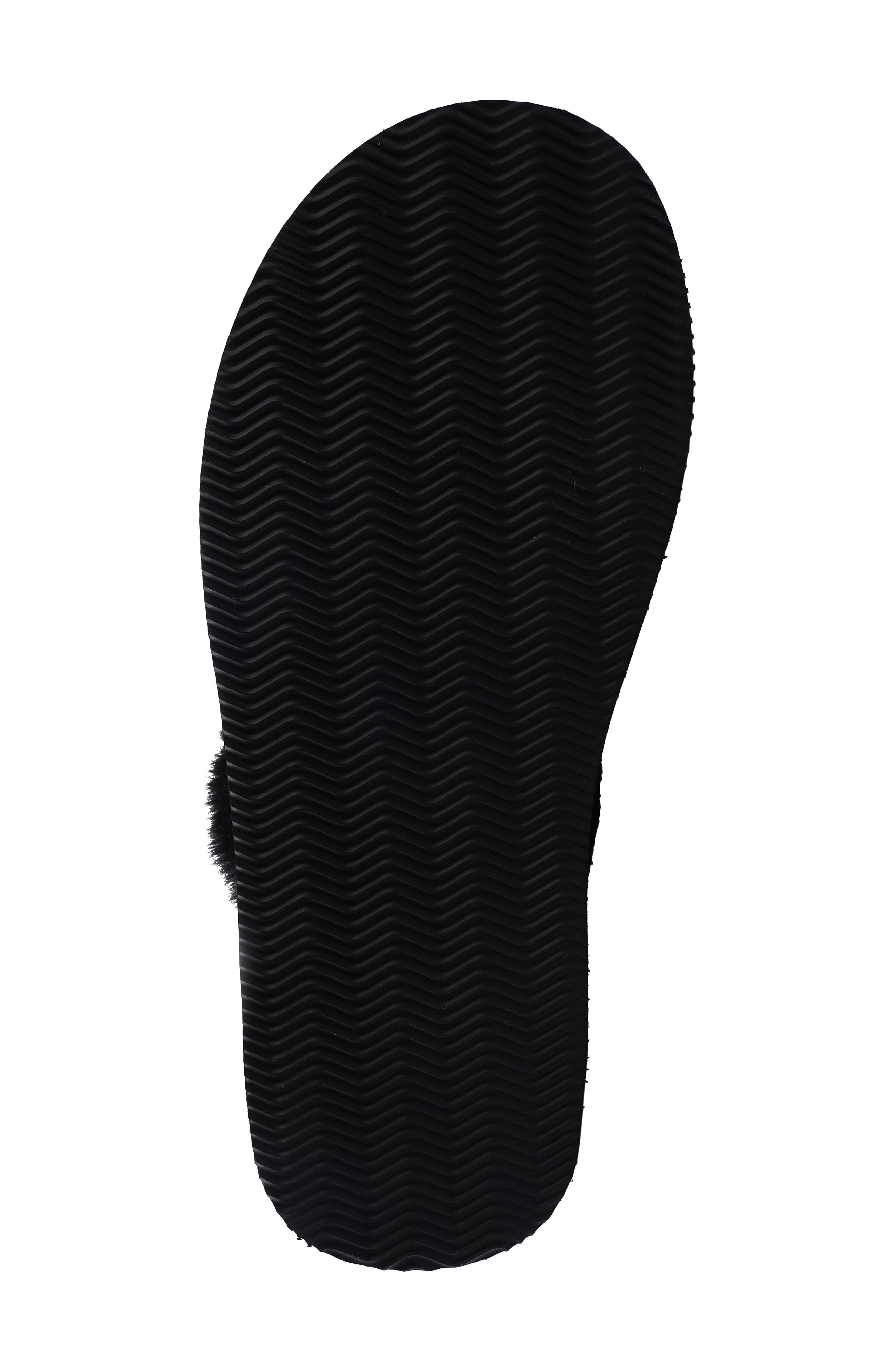 Candie's Sutton Faux Fur Platform Clog, Alternate, color, Black Suede