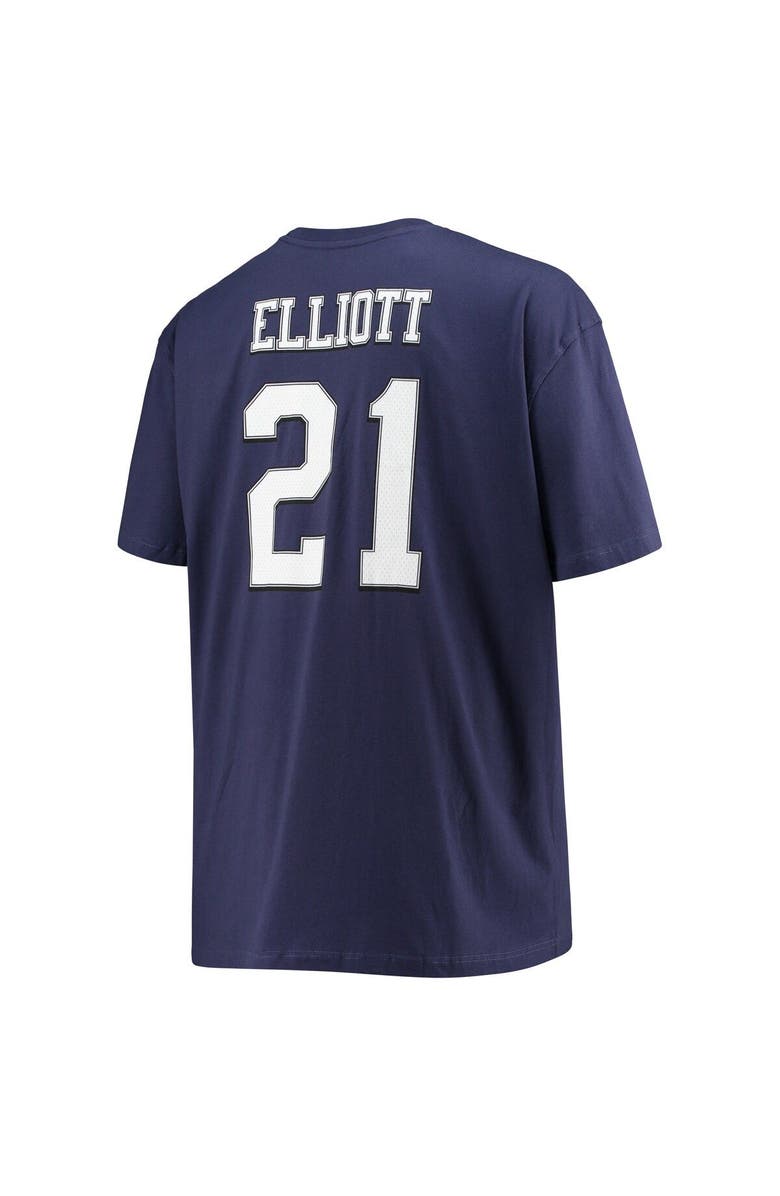 NFL Men's Ezekiel Elliott Navy Dallas Cowboys Big & Tall Player Name & Number T-Shirt, Alternate, color,