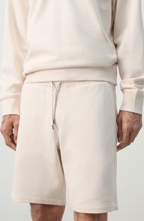 Mango Textured Drawstring Shorts In White