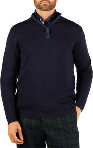 TailorByrd Fine Knit Quarter Zip Sweater