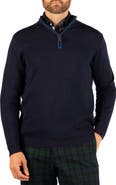 TailorByrd Fine Knit Quarter Zip Sweater