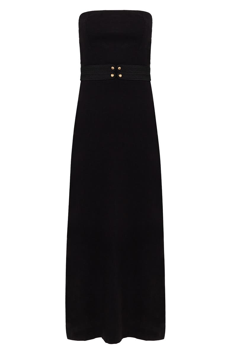 ViX Paula Hermanny Lian Strapless Cover-Up Maxi Dress, Alternate, color, Black