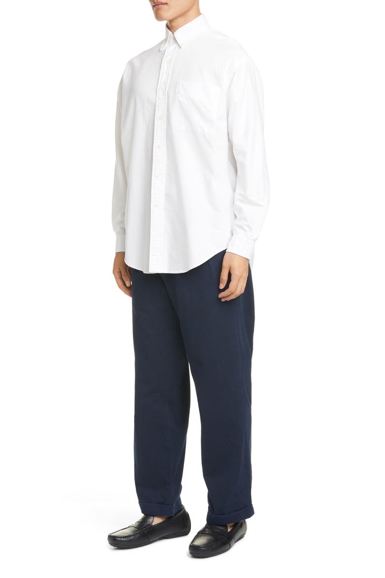 Big Button-Down Oxford Shirt, Alternate, color, BSR WHITE
