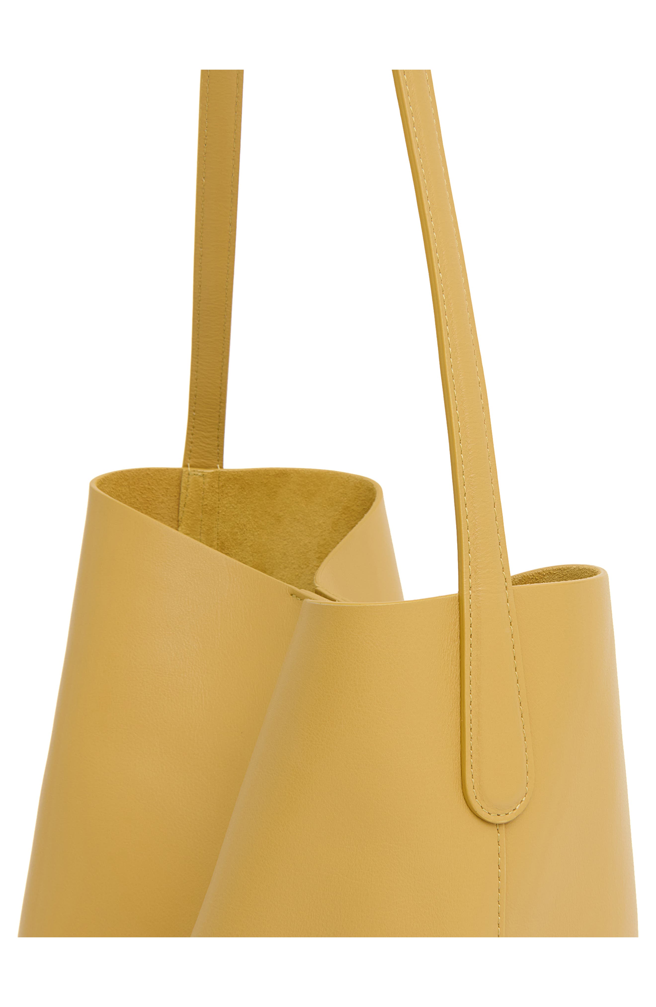 Mansur Gavriel Everyday Cabas Leather Tote, Alternate, color, Paglia