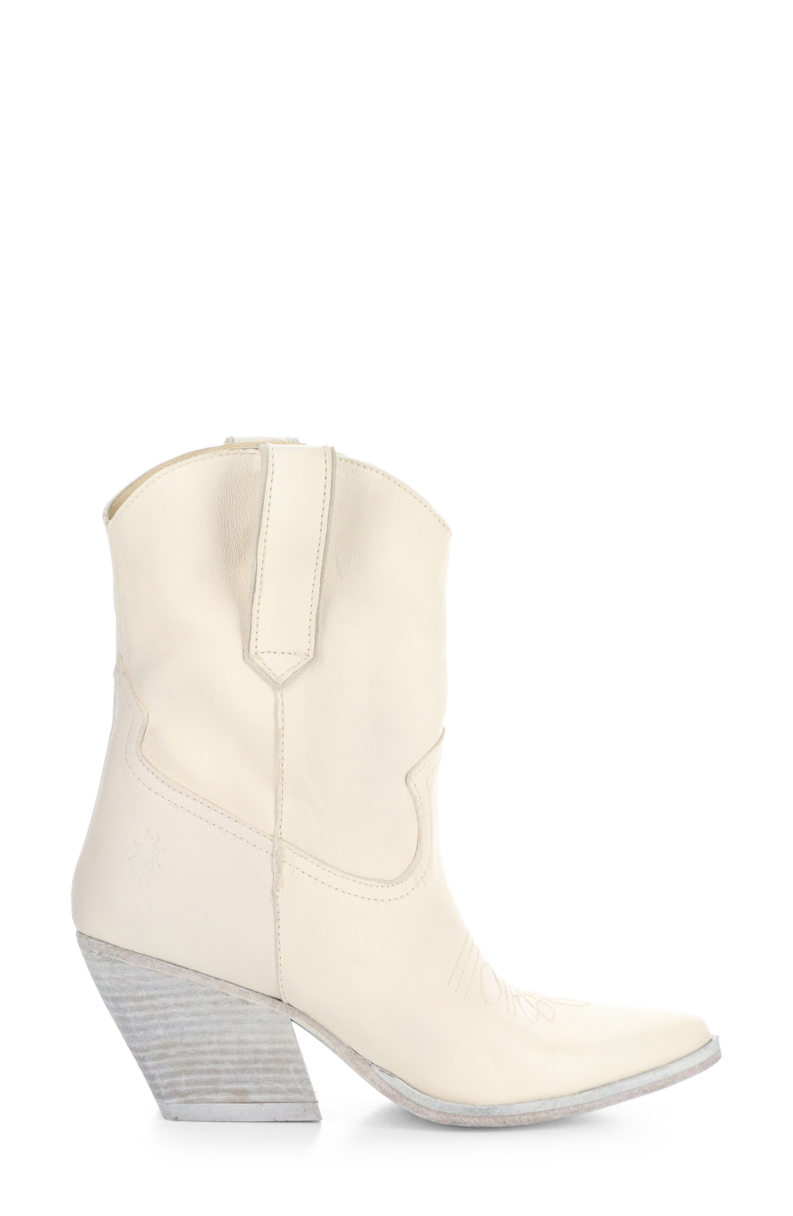 Wofy Pointed Toe Western Boot, Alternate, color, OFF WHITE VELVET