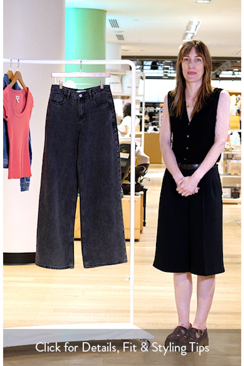 Stud Embellished Relaxed Extra Baggy Wide Leg Jeans video