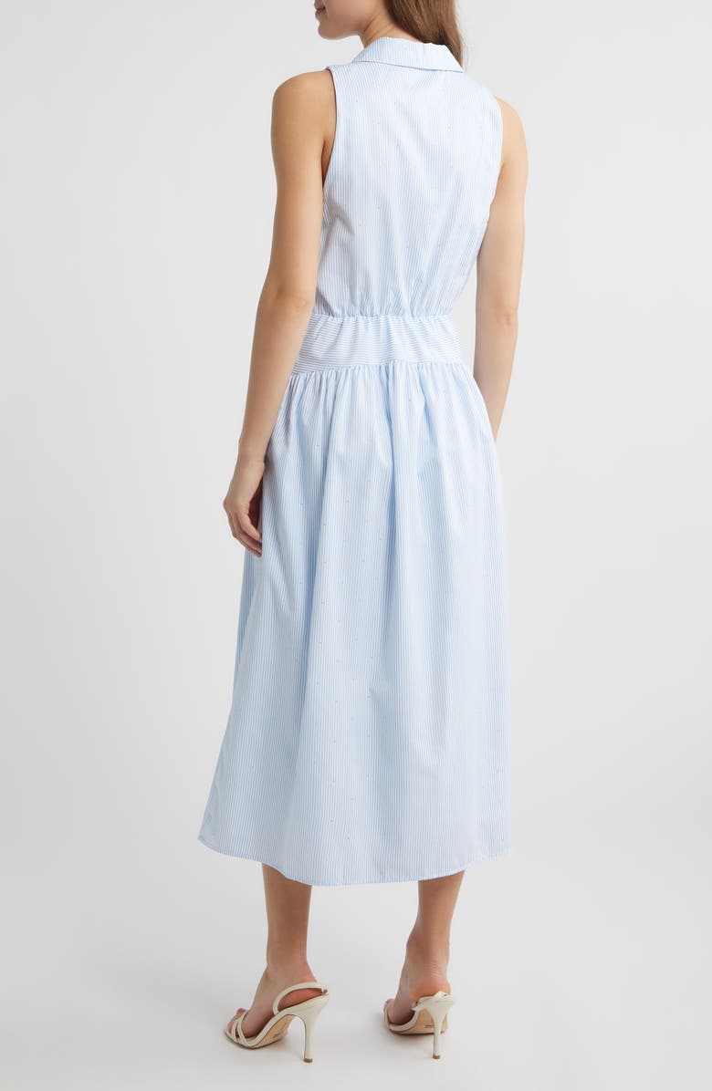 Sam Edelman Stripe Sleeveless Shirtdress, Alternate, color, White/ Blue