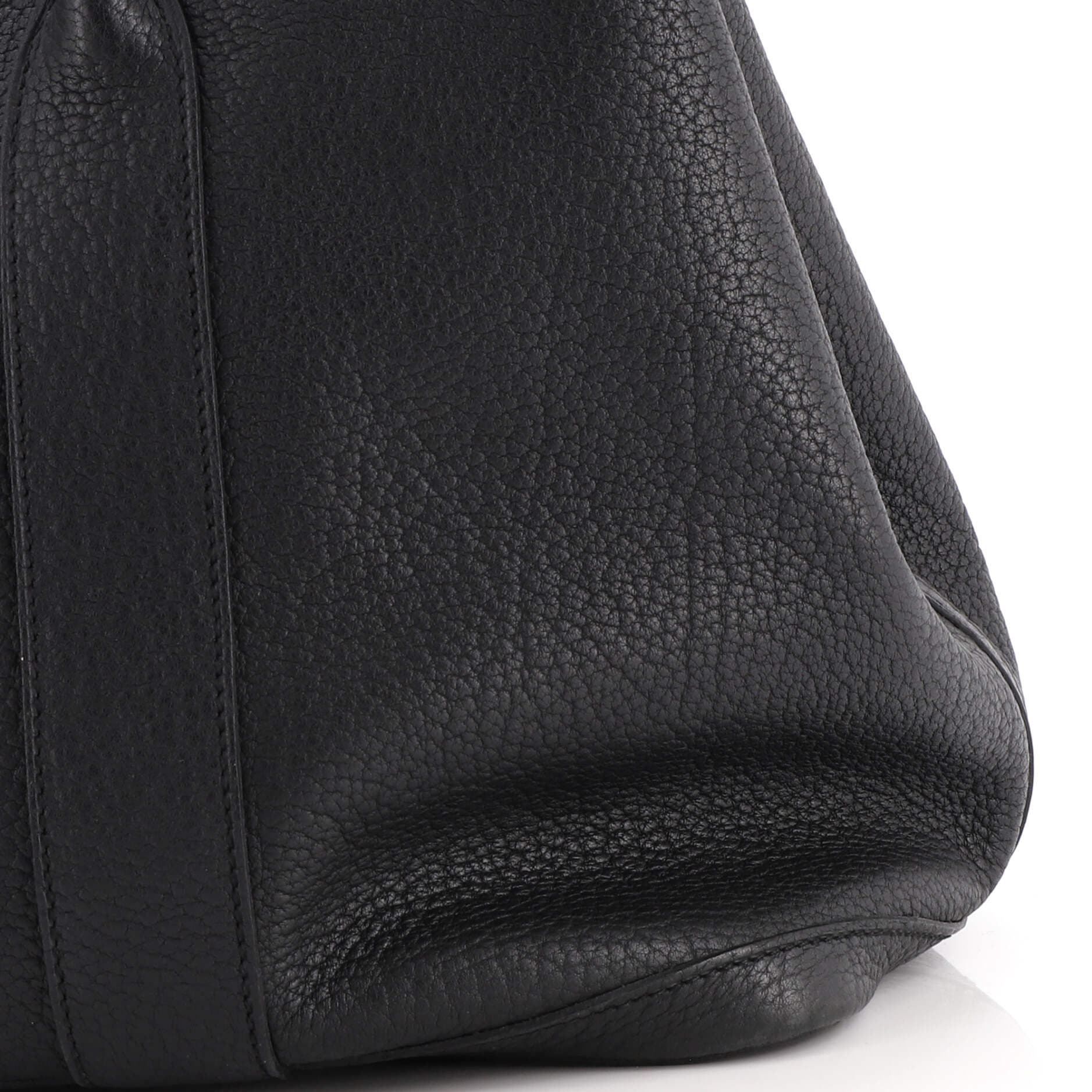 Garden Party Tote Leather 36, Alternate, color, Black