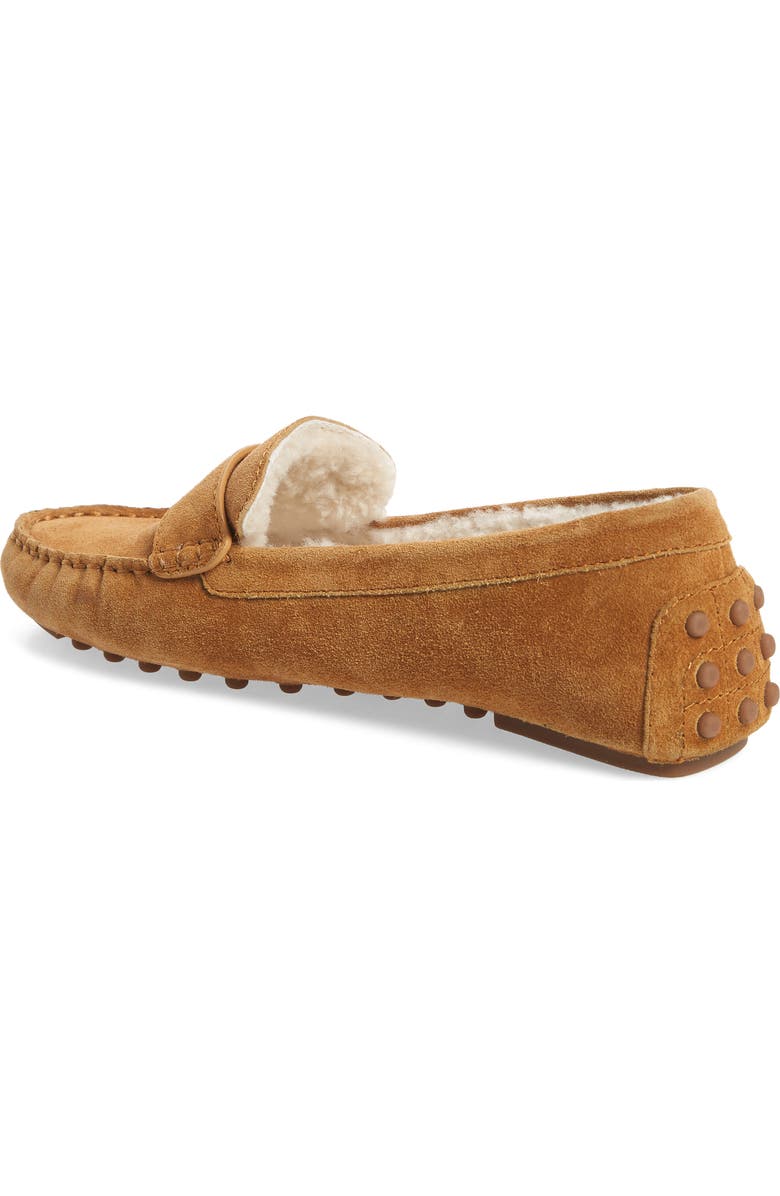 Tory Burch Kira Genuine Shearling Driving Loafer, Alternate, color,