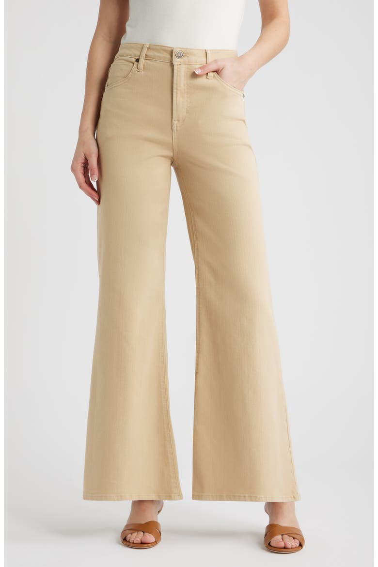 High Waist Flare Jeans, Main, color, LATTE
