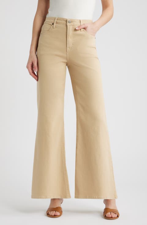 High Waist Flare Jeans (Latte)
