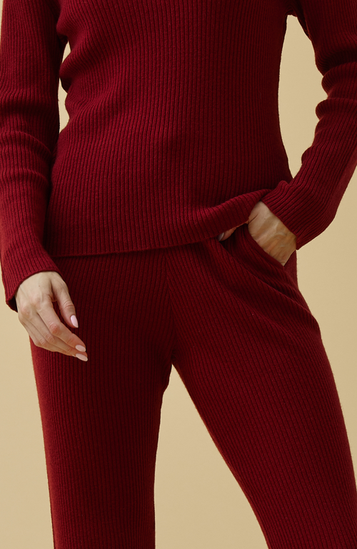 Kip. Kip Merino Cashmere Lounge Pants In Red