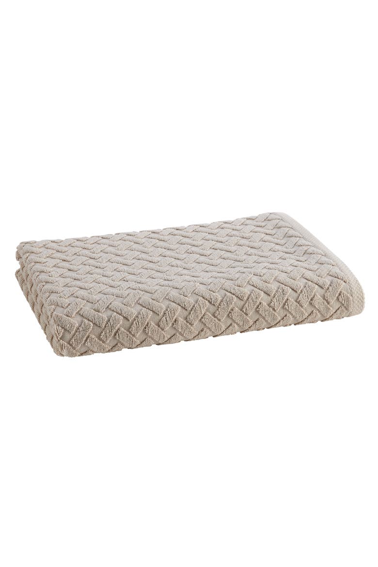Trellis Textured Cotton Rayon Fibre Blend Soft Bath Sheets, Main, color, Oak