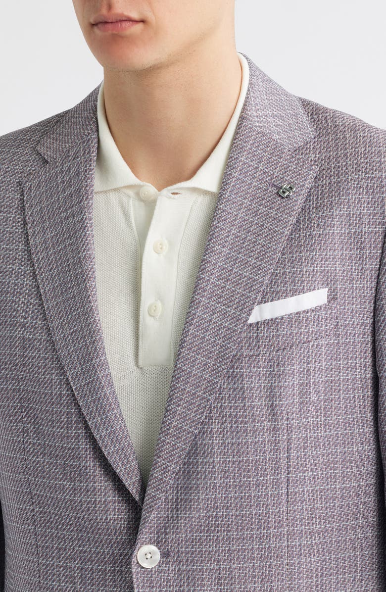 BOSS Hutson Check Virgin Wool Sport Coat, Alternate, color, Open Green