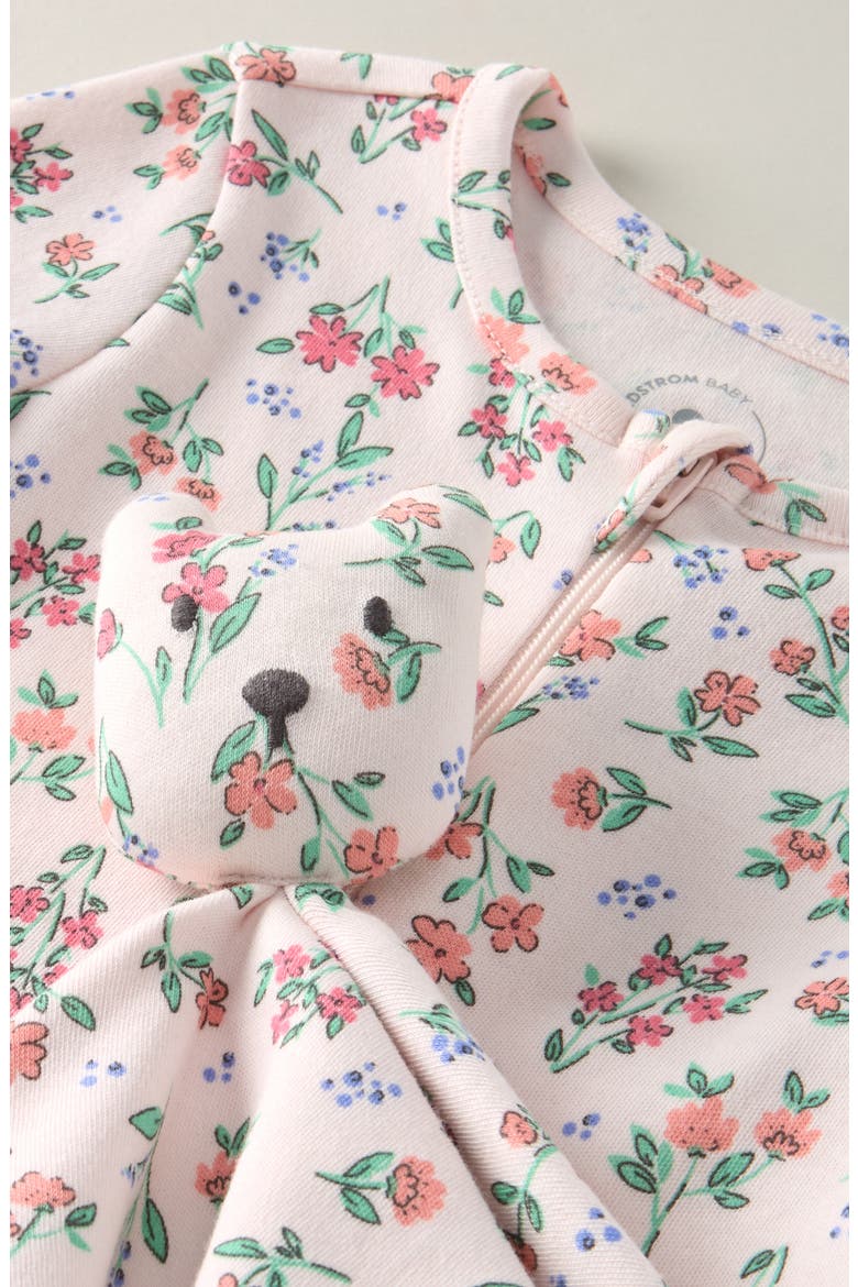 Print Romper & Lovey Set, Alternate, color, PINK HEAVEN SUGAR FLORAL