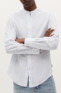 Scalpers Striped Linen Mao Shirt