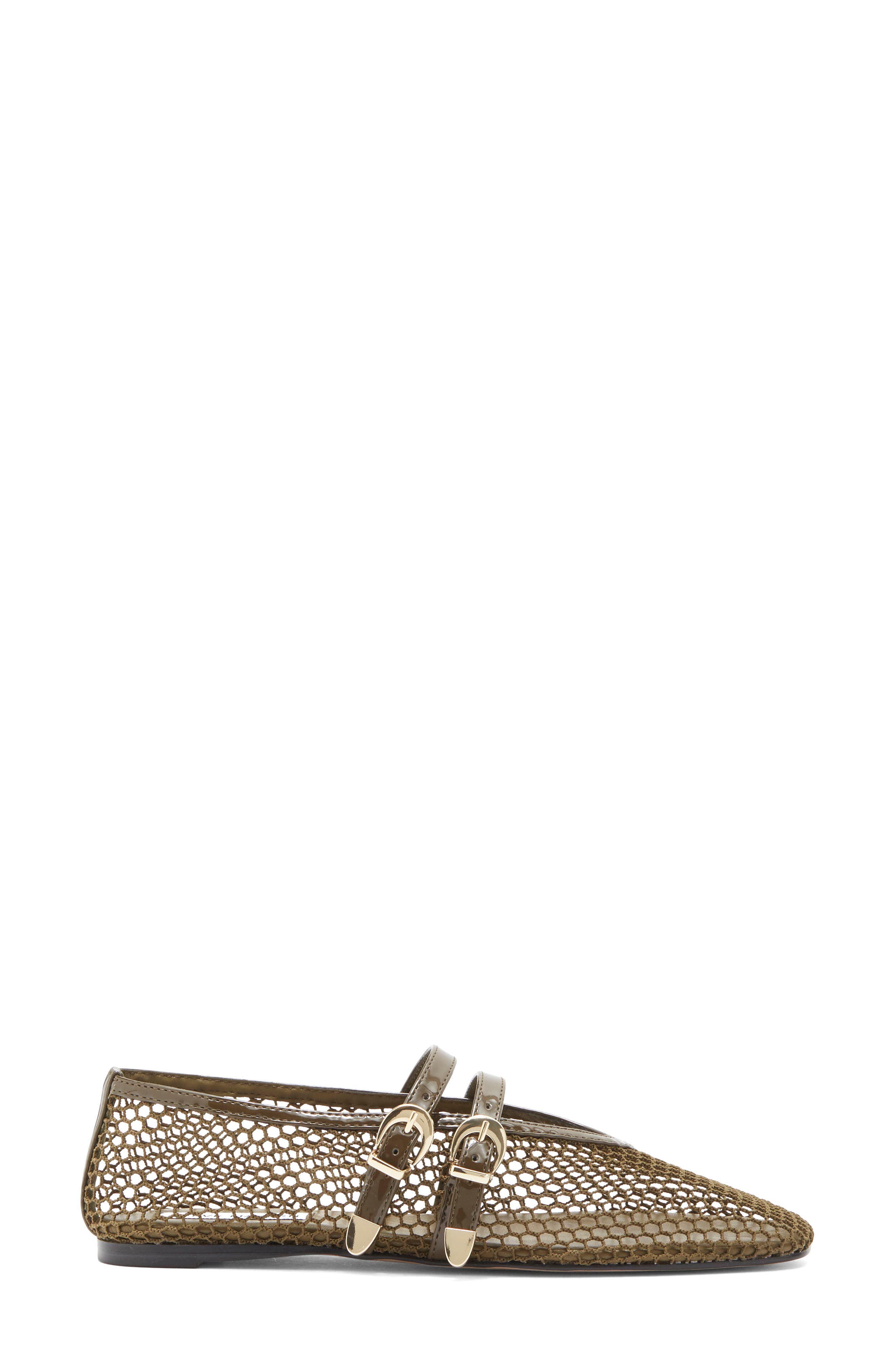 Lissa Mesh Mary Jane Flat, Alternate, color, OLIVE MULTI