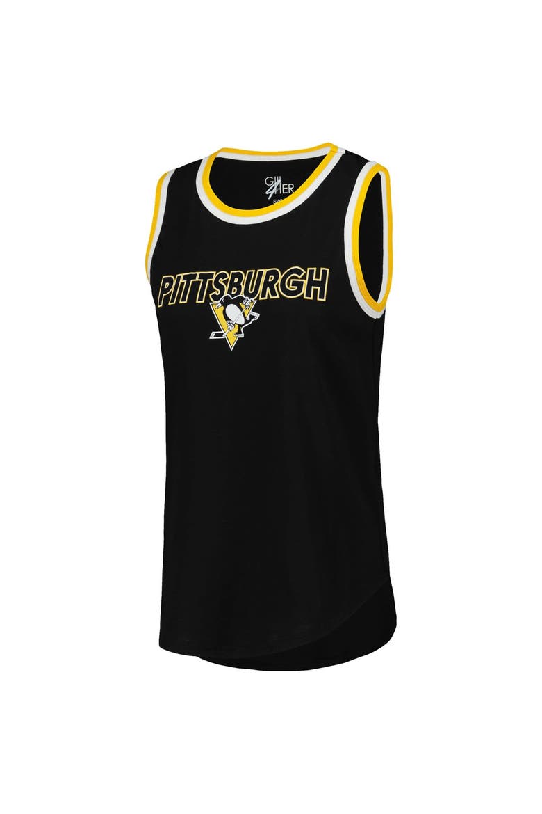 Women's G-III 4Her by Carl Banks Black Pittsburgh Penguins Strategy Tank Top, Alternate, color, Black