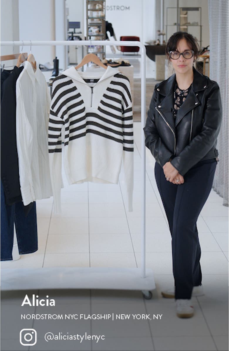 Noley Stripe Half Zip Sweater, sales video thumbnail