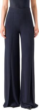 Akris Fellia Slit Wide Leg Pants