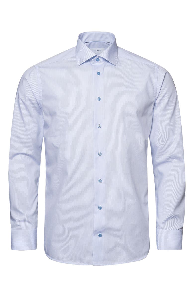 Eton Contemporary Fit Stripe Stretch Cotton Dress Shirt, Alternate, color, 