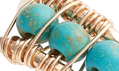 Nashelle Beaded Snake Ring In Multi