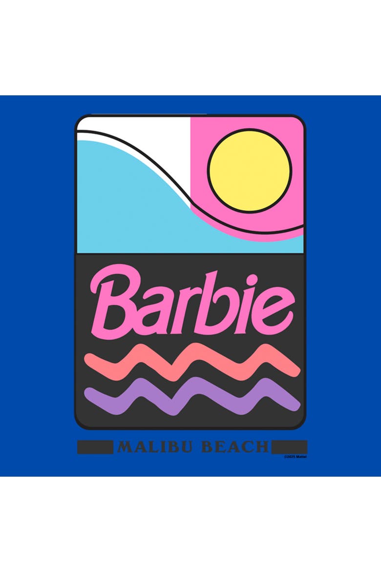 Boys' Minimalist Malibu Beach Sign T-Shirt, Alternate, color, Royal Blue