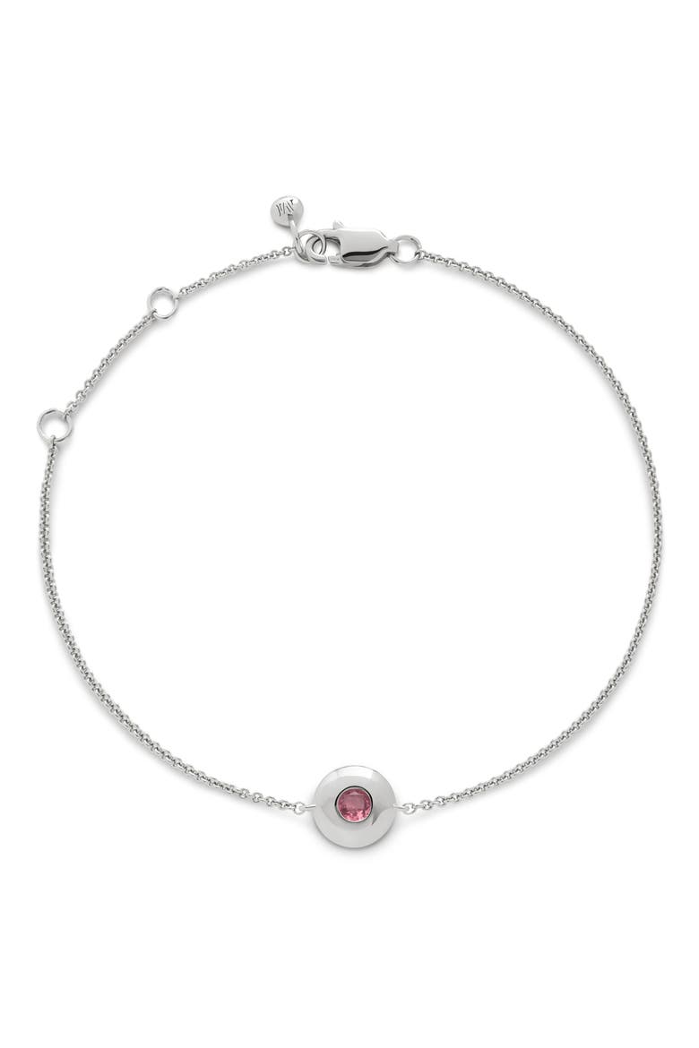 October Birthstone Tourmaline Bracelet, Main, color, SS/ PINK TOURMALINE