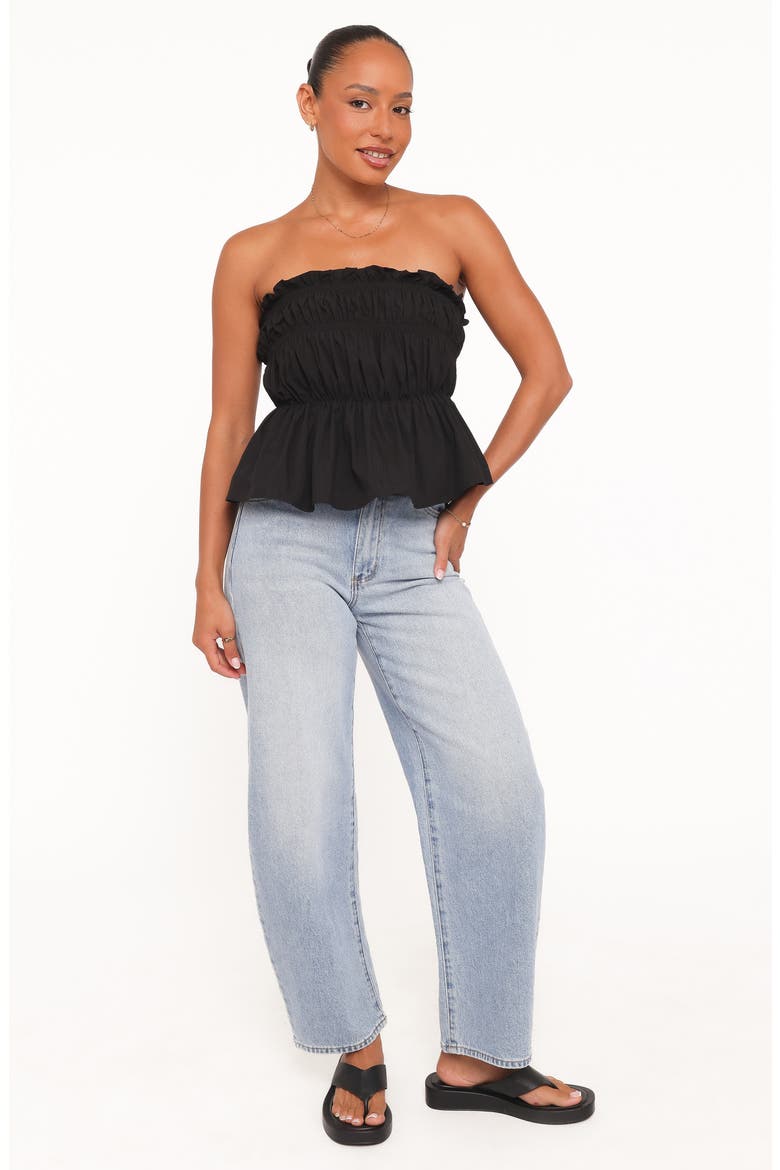 Wilhelmina Strapless Top, Alternate, color, BLACK