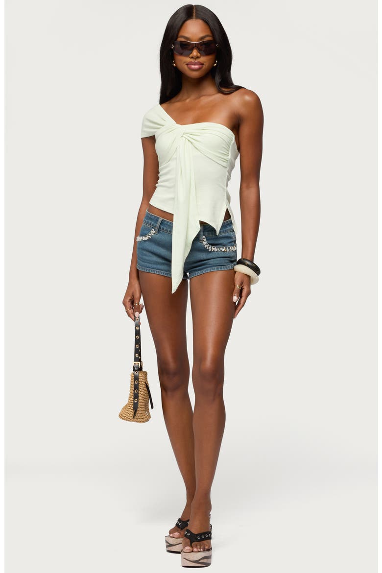 Zoie Draped Tie Shoulder Top, Alternate, color, MINT