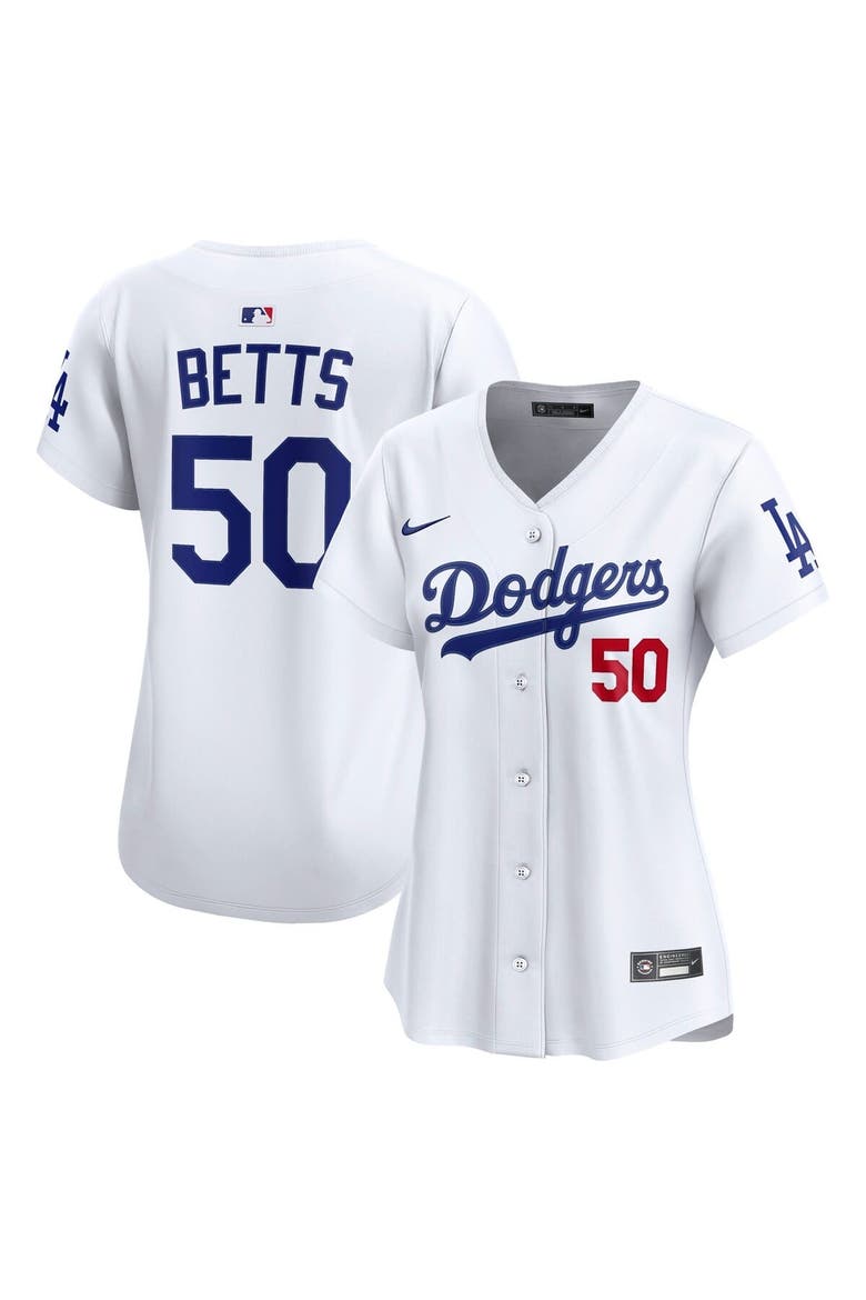 Women's Nike Mookie Betts White Los Angeles Dodgers Home Limited Player Jersey, Main, color, White