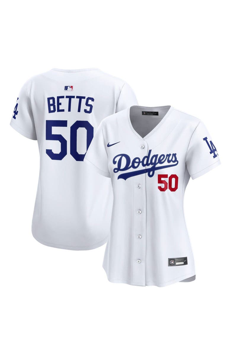 Nike Women's Nike Mookie Betts White Los Angeles Dodgers Home Limited Player Jersey, Main, color, White