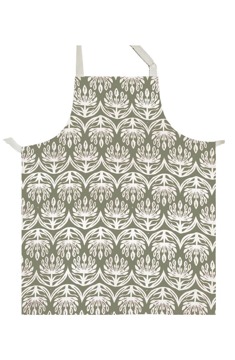 FRENCH HOME Botanical Apron, Main, color, Sage
