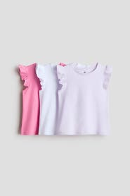 H&M 3-pack Flutter-sleeved Tops