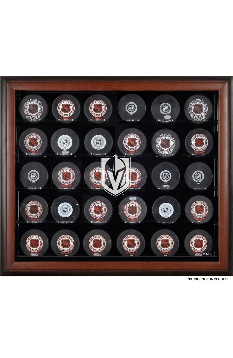 FANATICS AUTHENTIC Vegas Golden Knights 30-Puck Brown Display Case, Main, color, 