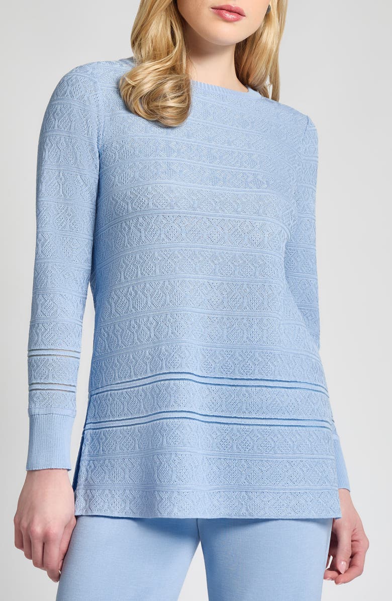 Misook Pointelle Stitch Tunic, Main, color, 