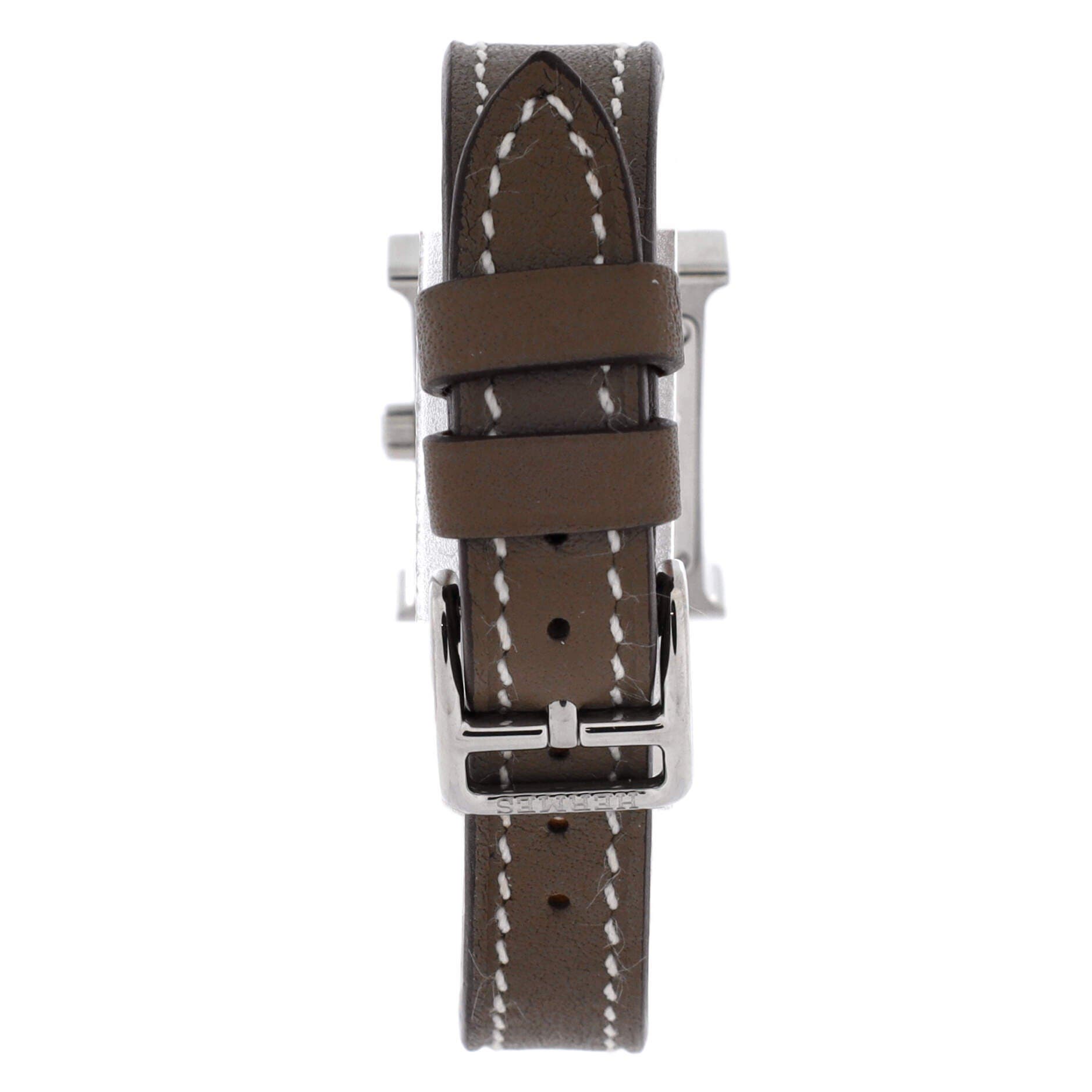 Heure H Quartz Watch Stainless Steel and Leather 17, Alternate, color, Grey