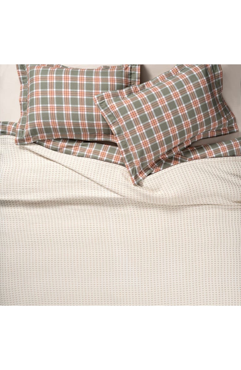 Zsa Zsa Zsu Costa Border Embroidered Yarn-Dyed King Size 100% Cotton Pique 94X87 In, Main, color, Beige