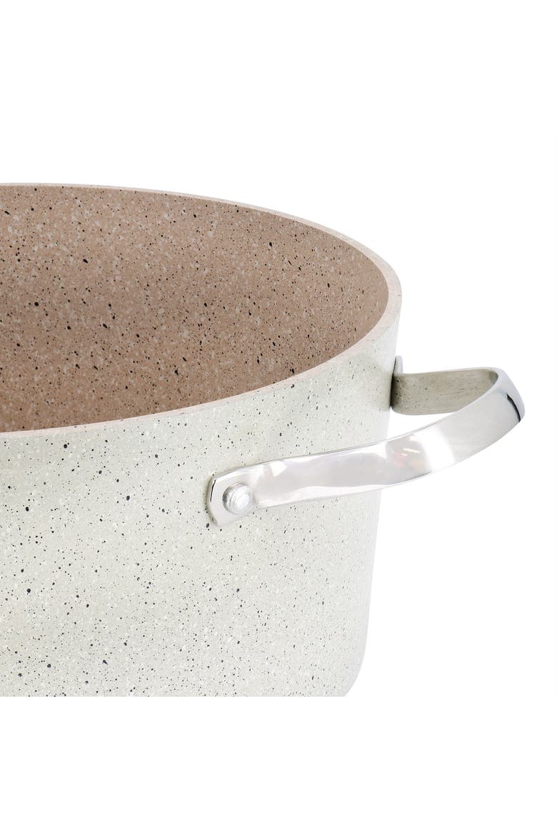 Granita 8 Liter Aluminum Nonstick Casserole with Lid, Alternate, color, Beige