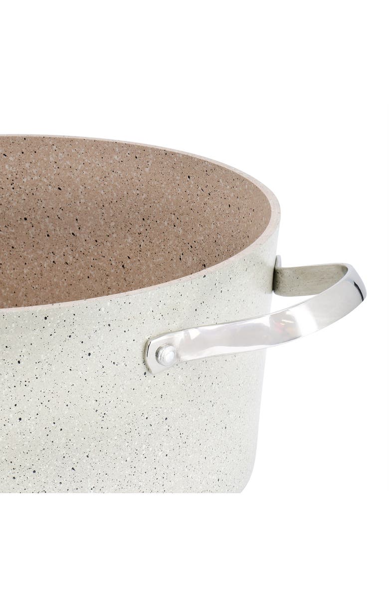 Korkmaz Granita 8 Liter Aluminum Nonstick Casserole with Lid, Alternate, color, Beige