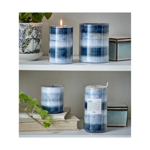Tag Water Themed Scented Paraffin Wax Pillar Candle Blue In Blue