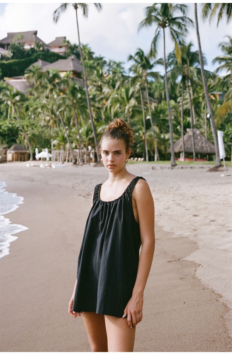 HOPE AND MAY Nia Cotton Linen Mini Dress, Alternate, color,