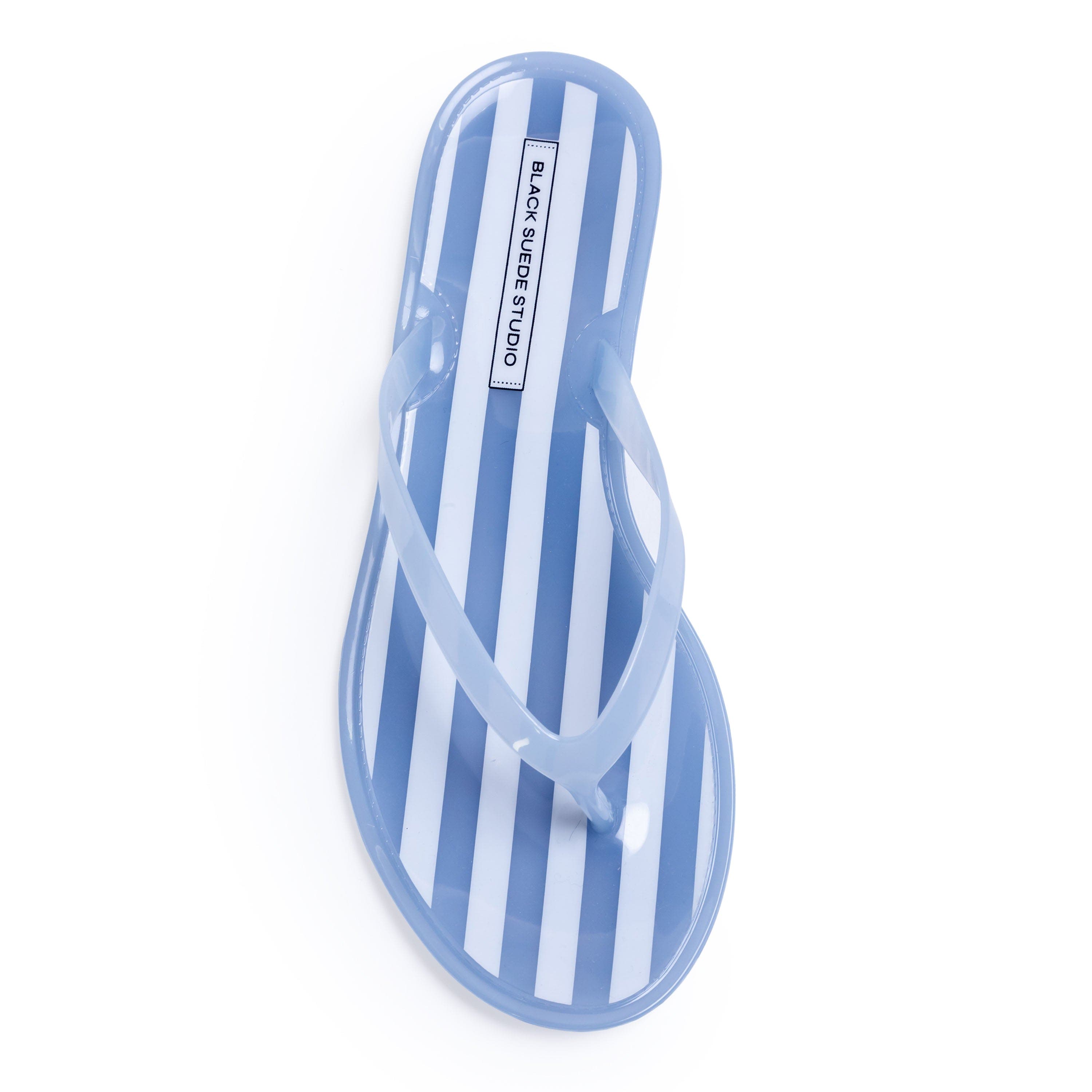 Crystal Stripe Flip Flop, Alternate, color, Blue Stripe PVC