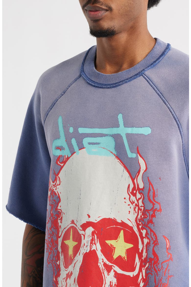 Skull Graphic T-Shirt, Alternate, color, BLUE