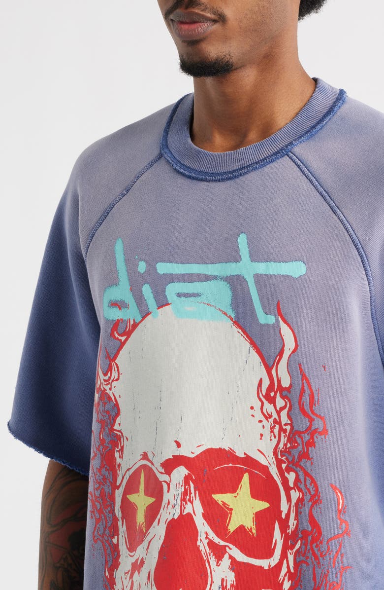 DIET STARTS MONDAY Skull Graphic T-Shirt, Alternate, color, Blue