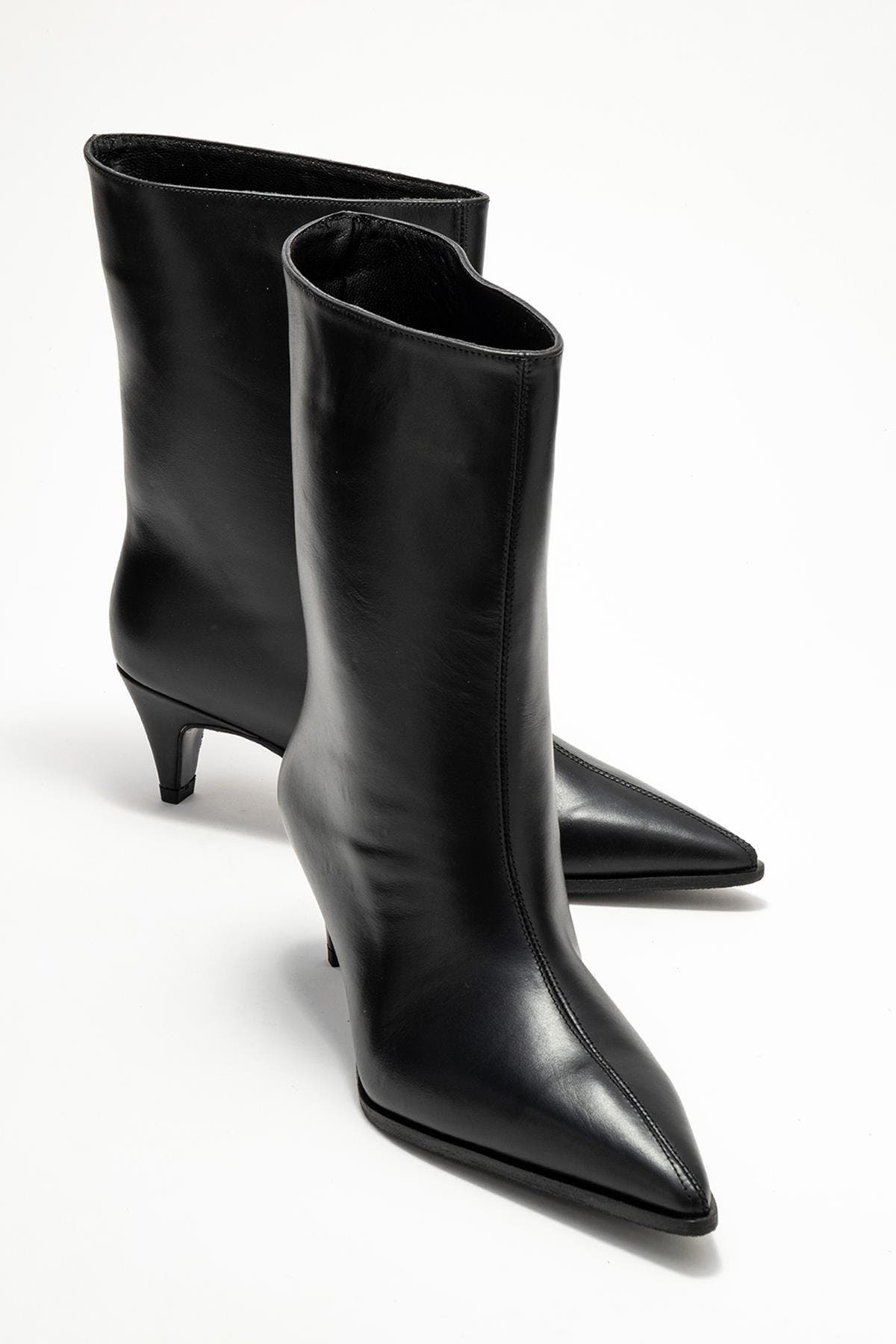 Forever & Always Shoes Aleo Leather Pointed Toe Boot, Alternate, color, Black Leather