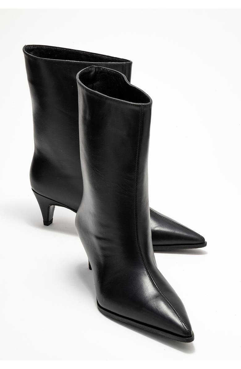 Forever & Always Shoes Aleo Leather Pointed Toe Boot, Alternate, color, Black Leather