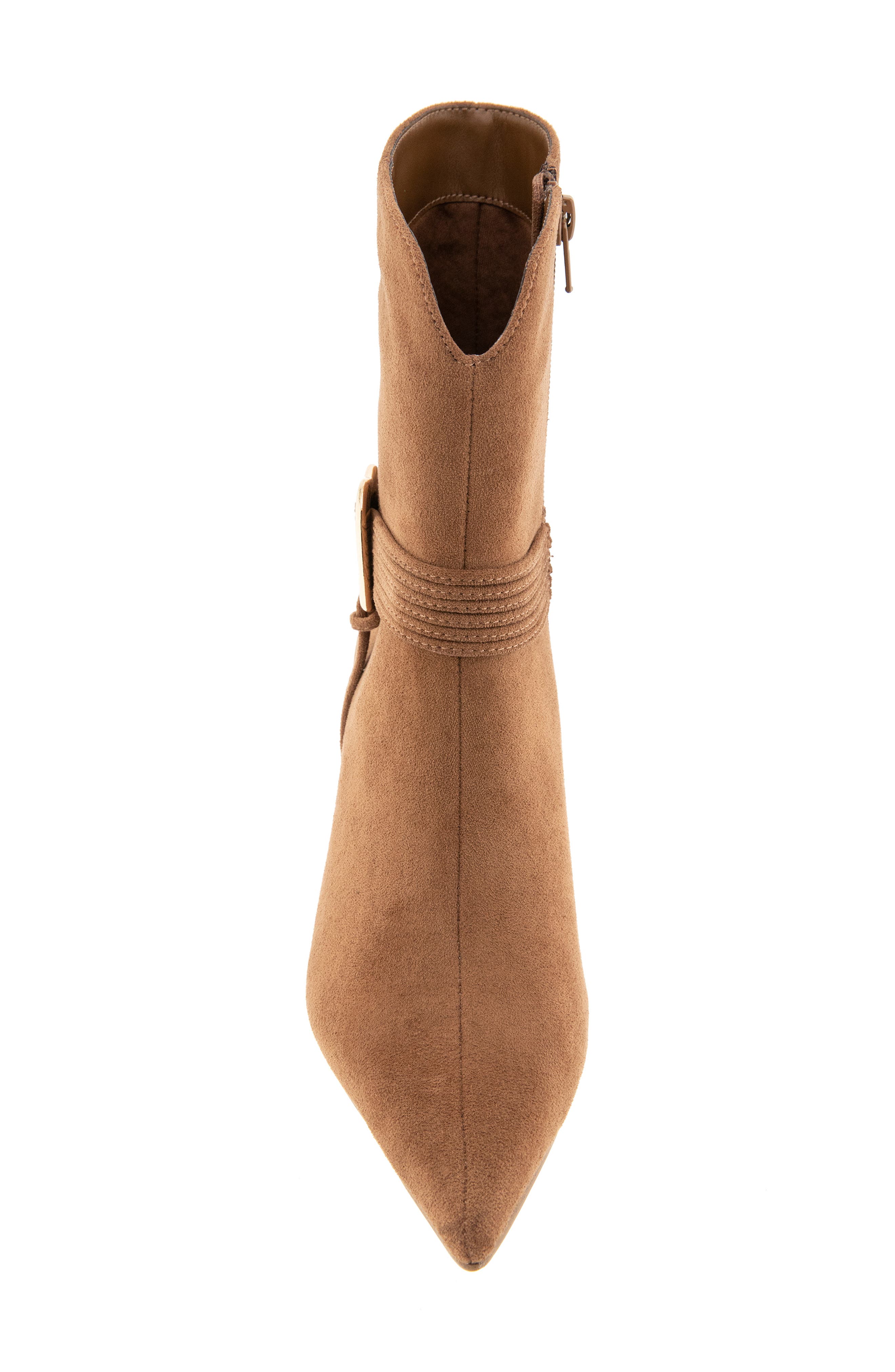 Zoryn Belted Pointed Toe Boot, Alternate, color, TAN