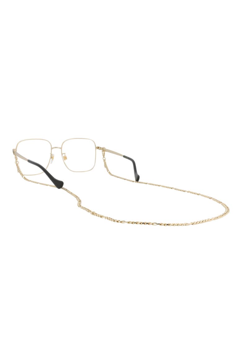 56mm Square Optical Glasses, Alternate, color, GOLD GOLD TRANSPARENT