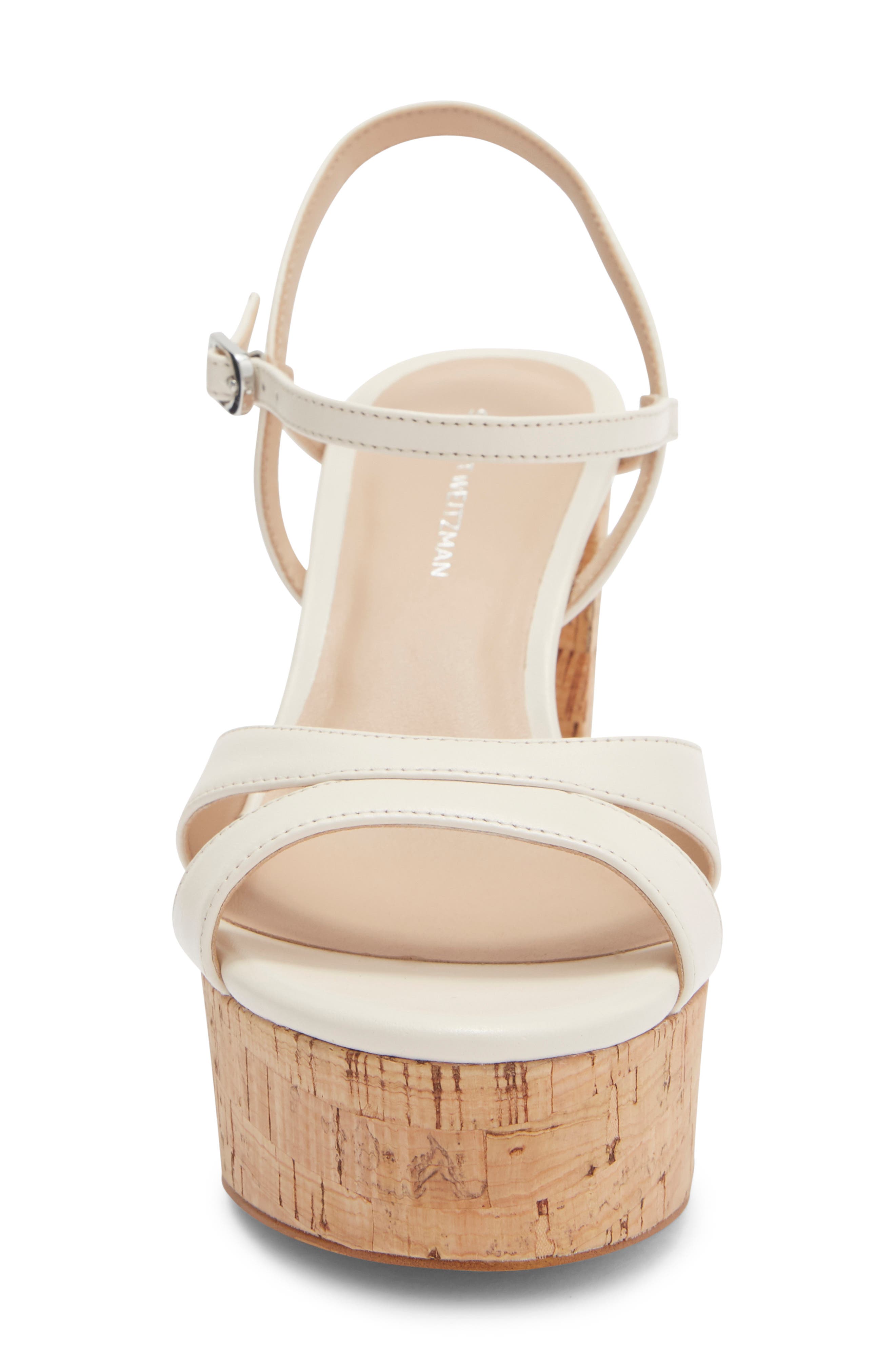 Stuart Weitzman Maia Platform Sandal, Alternate, color, Chalk